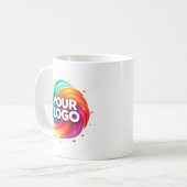 Modern Custom Business Logo Branded Coffee Mug Kaffeetasse (Vorderseite Links)
