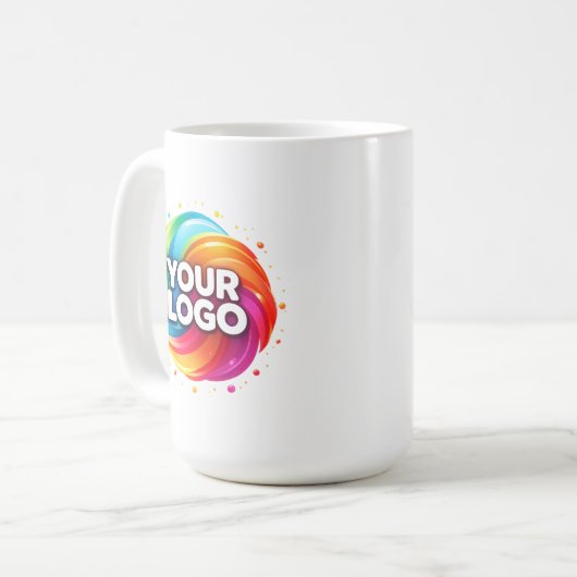 Modern Custom Business Logo Branded Large Kaffeetasse (Vorderseite Links)