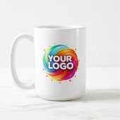 Modern Custom Business Logo Branded Large Kaffeetasse (Links)