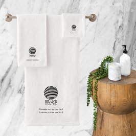 Modern Custom Business Logo Company Promotional Badhandtuch Set