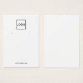 Modern Custom Business Logo Earring Display Cards (Vorne & Hinten)