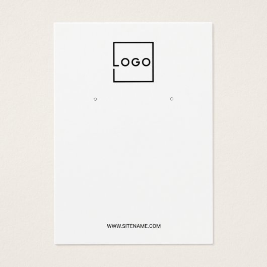 Modern Custom Business Logo Earring Display Cards (Vorderseite)