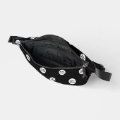 Modern Custom Business Logo Pattern Schwarz Bauchtasche (Offen)
