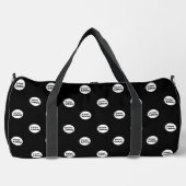 Modern Custom Business Logo Pattern Schwarz Duffle Bag (Vorderseite)