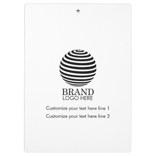 Modern Custom Business Logo Promotional Gift Klemmbrett (Rückseite)