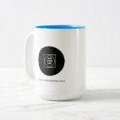 Modern Custom Business Logo Two Tone Mug Zweifarbige Tasse (Vorderseite Links)