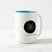Modern Custom Business Logo Two Tone Mug Zweifarbige Tasse (VorderseiteRechts)