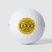 Modern Custom Business Logo Yellow Branded Golfball (Vorderseite)