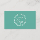 Modern Custom Color Logo Professional Green Visitenkarte (Vorderseite)