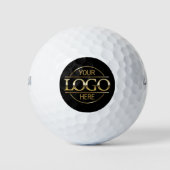 Modern Custom Company Business Logo Black Branded  Golfball (Vorderseite)