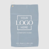 Modern Custom Company Business Logo Blue Branded Golfhandtuch (Vorderseite)