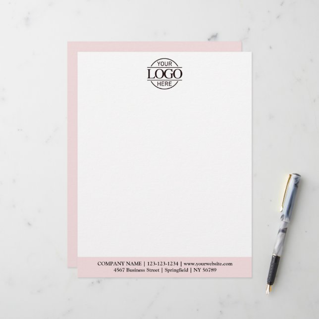 Modern Custom Company Business Logo Branding Briefbogen (Vorderseite/Rückseite Beispiel)