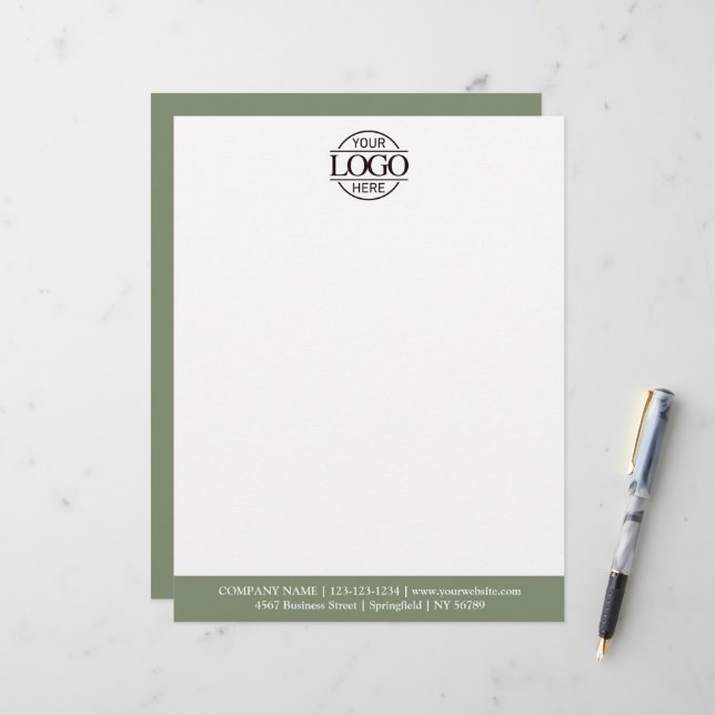 Modern Custom Company Business Logo Branding Briefbogen (Vorderseite/Rückseite Beispiel)