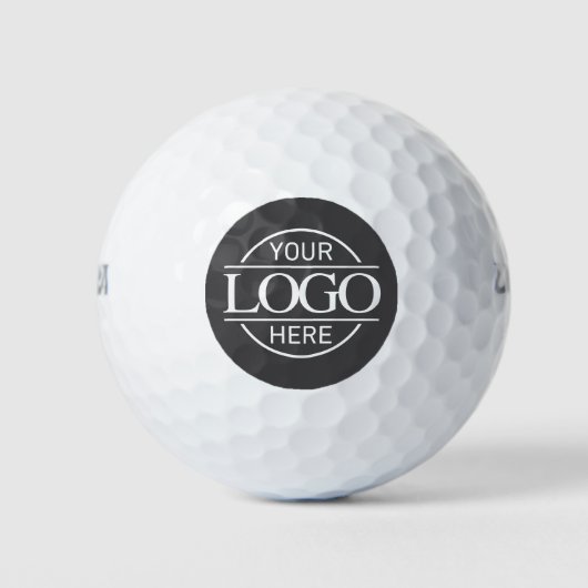 Modern Custom Company Business Logo Gray Branded Golfball (Vorderseite)