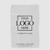 Modern Custom Company Business Logo Gray Branded Golfhandtuch (Vorderseite)