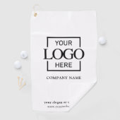 Modern Custom Company Business Logo White Branded Golfhandtuch (Insitu)