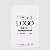 Modern Custom Company Business Logo White Branded Golfhandtuch (Vorderseite)