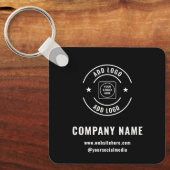 Modern Custom Company Logo Branded Keychains Schlüsselanhänger (Vorderseite)