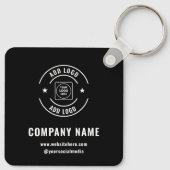 Modern Custom Company Logo Branded Keychains Schlüsselanhänger (Rückseite)