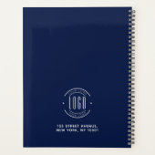 Modern custom company logo business branded planer (Rückseite)