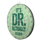 Modern Custom Dr. Name Date Dark Green Dartscheibe (Vorderseite rechts)