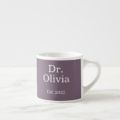 Modern Custom Dr. Name With Date Violet Espressotasse (Rechts)