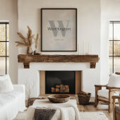 Modern Custom Family Last Name Wall Art Neutral Poster