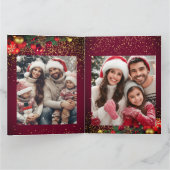 Modern Custom Foto Christmas Feliz Navidad Karte (Innenseite)