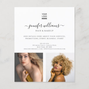 Modern Custom Foto Logo Werbeweiße Flyer