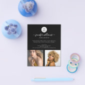 Modern Custom Foto Logo Werbung Black Flyer (Einzeln)