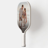 Modern Custom Foto Monogram und Name Pickleball Schläger (Links)