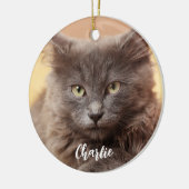 Modern Custom Foto Pet Name Keramik Ornament (Links)