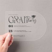 Modern Custom Graduation Party Invite Acryleinladungen (Insitu (Handheld))
