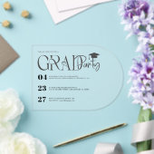 Modern Custom Graduation Party Invite Acryleinladungen (Insitu (Hochzeit))