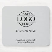 Modern Custom Light Gray Company Business Logo Mousepad (Vorne)