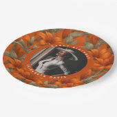 Modern Custom Lilies Themed Birthday Party Pappteller (Schrägansicht)