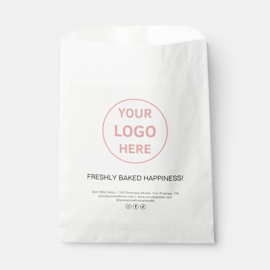 Modern Custom Logo Bakery Paper Bag Geschenktütchen (Vorderseite)