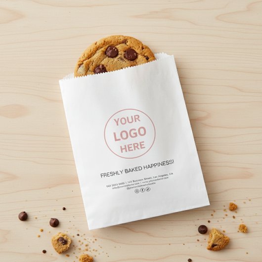Modern Custom Logo Bakery Paper Bag Geschenktütchen
