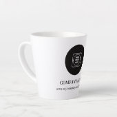 Modern Custom Logo Business Promo Latte mug Milchtasse (Linke Ecke)