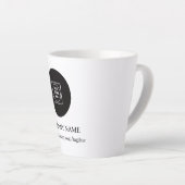 Modern Custom Logo Business Promo Latte mug Milchtasse (Rechte Ecke)