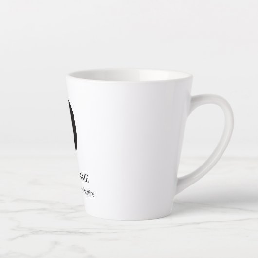 Modern Custom Logo Business Promo Latte mug Milchtasse (Rechts)