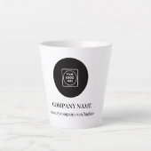 Modern Custom Logo Business Promo Latte mug Milchtasse (Vorderseite)
