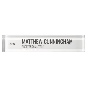 Modern Custom Logo Employee Name Job Title Namensplakette