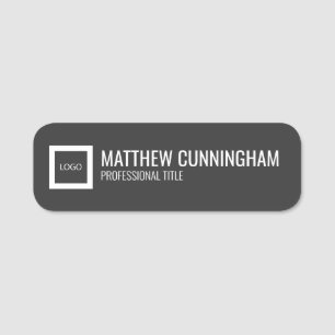 Modern Custom Logo Employee Name Job Title Namensschild