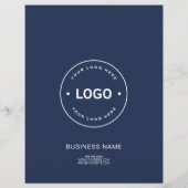 Modern Custom Logo Foto Blue Corporate Business Flyer (Hinten)