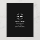 Modern Custom Logo Foto QR Black Business Flyer (Hinten)