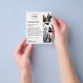 Modern Custom Logo Foto White Business Flyer (Gruppe)