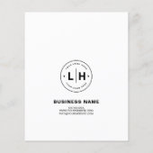 Modern Custom Logo Foto White Business Flyer (Hinten)