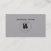 Modern Custom Logo Grau Maskuline Business Cards Visitenkarte (Vorderseite)
