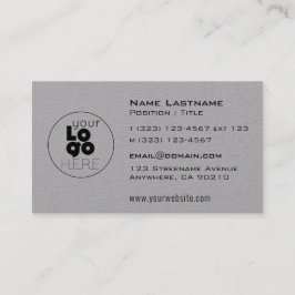 Modern Custom Logo Grau Maskuline Business Cards Visitenkarte